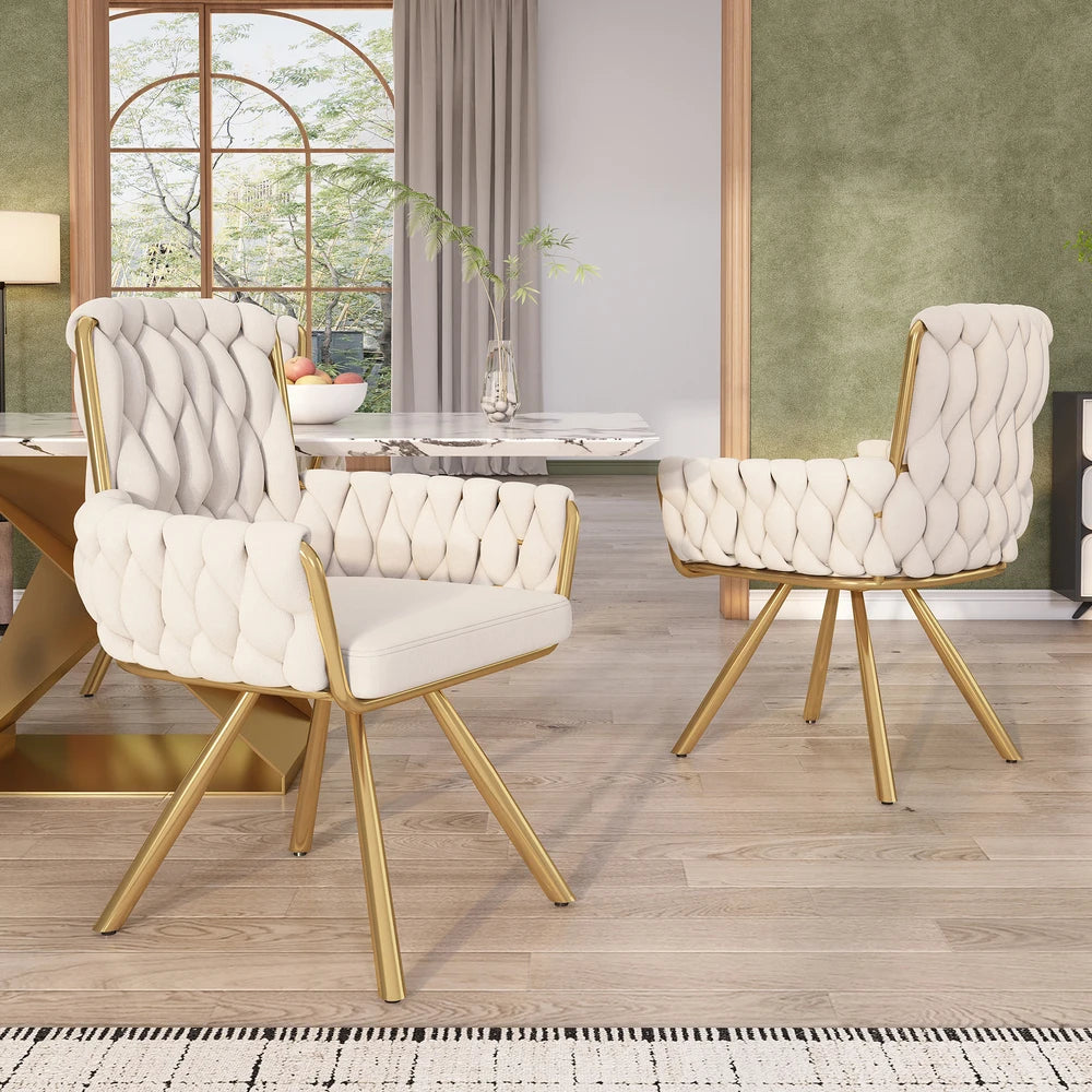 Cadeira de Jantar Giratória em Veludo – Design Moderno e Confortável