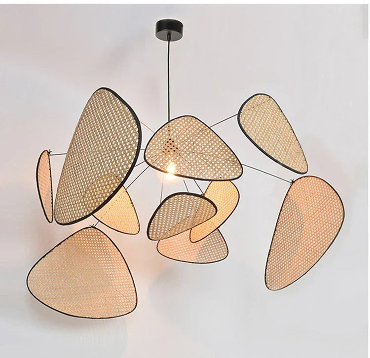 Modern LED Pendant in Handcrafted Rattan