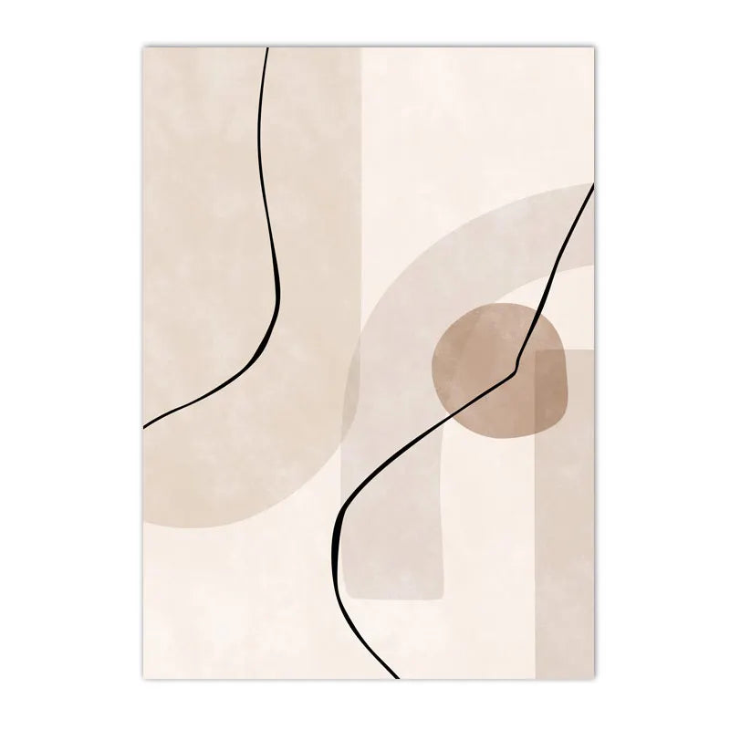 Quadro Abstrato Boho Bege