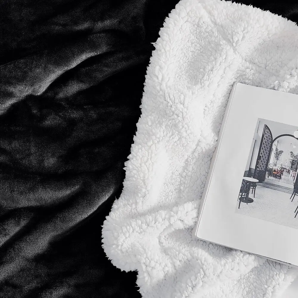 Manta Sherpa Fleece Reversível – Macia, Aconchegante e Quentinha