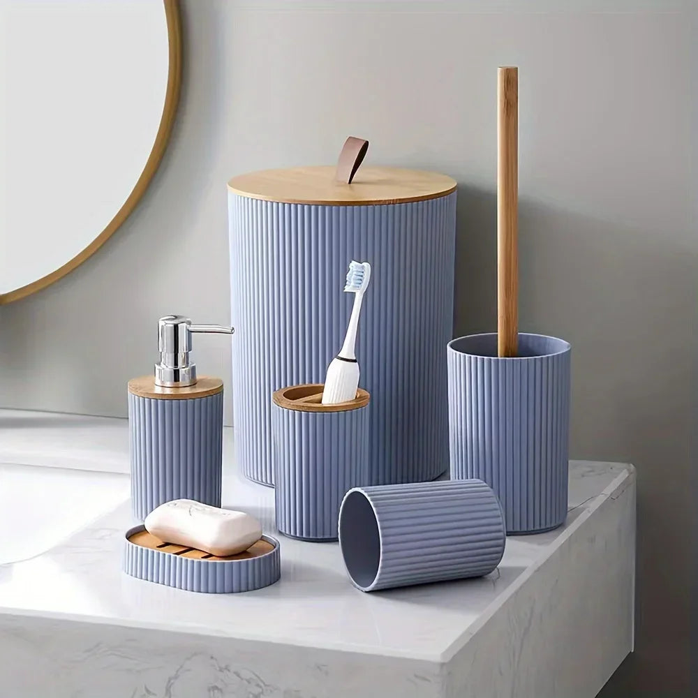 Bamboo and Stainless Steel Accessory Set