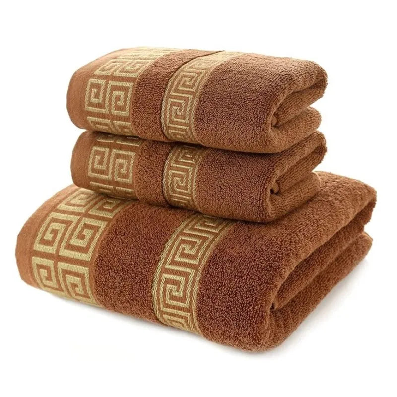 Conjunto de Toalhas de Algodão Jacquard