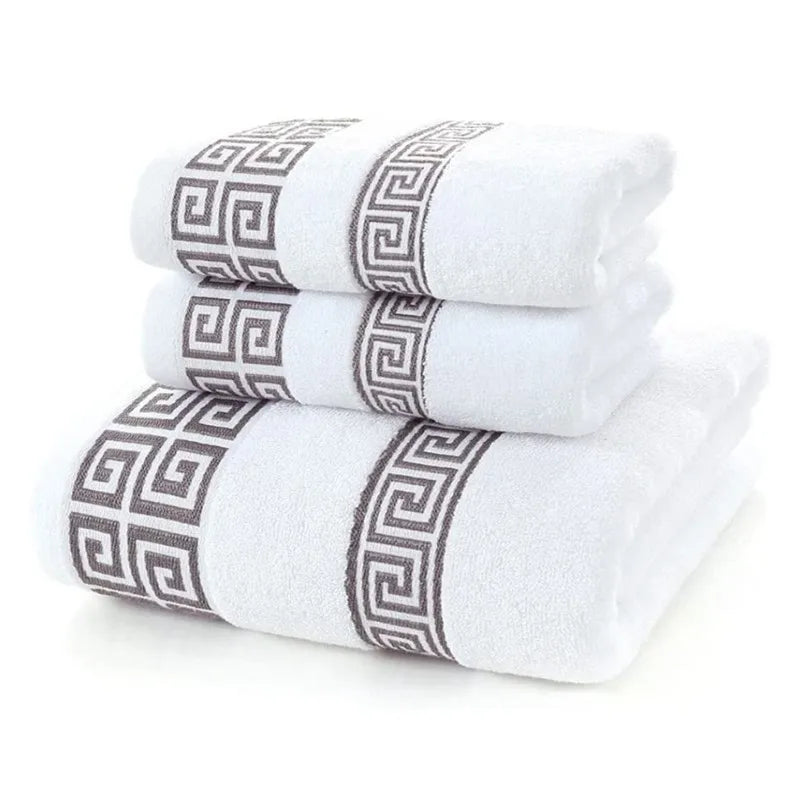 Conjunto de Toalhas de Algodão Jacquard