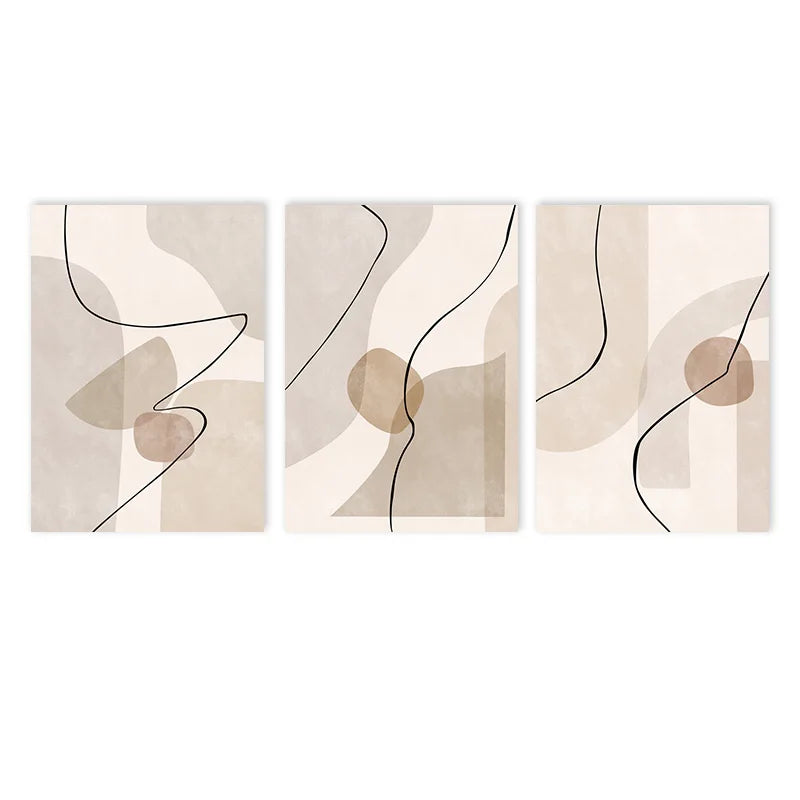 Quadro Abstrato Boho Bege