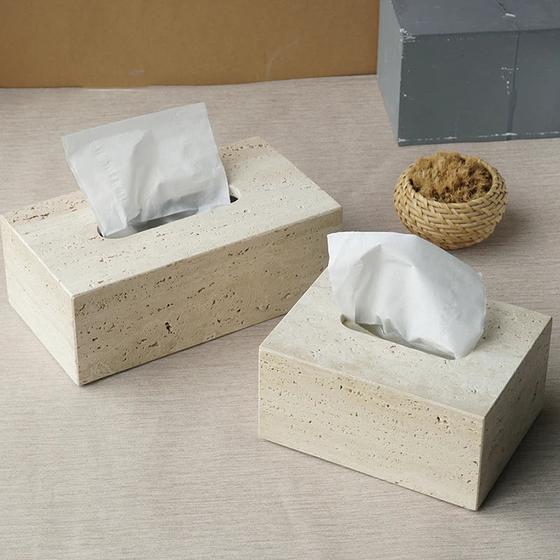 Conjunto de Acessórios de Casa de Banho em Mármore Travertino