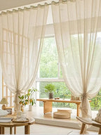 Linen and Polyester Curtain – Pastoral Style