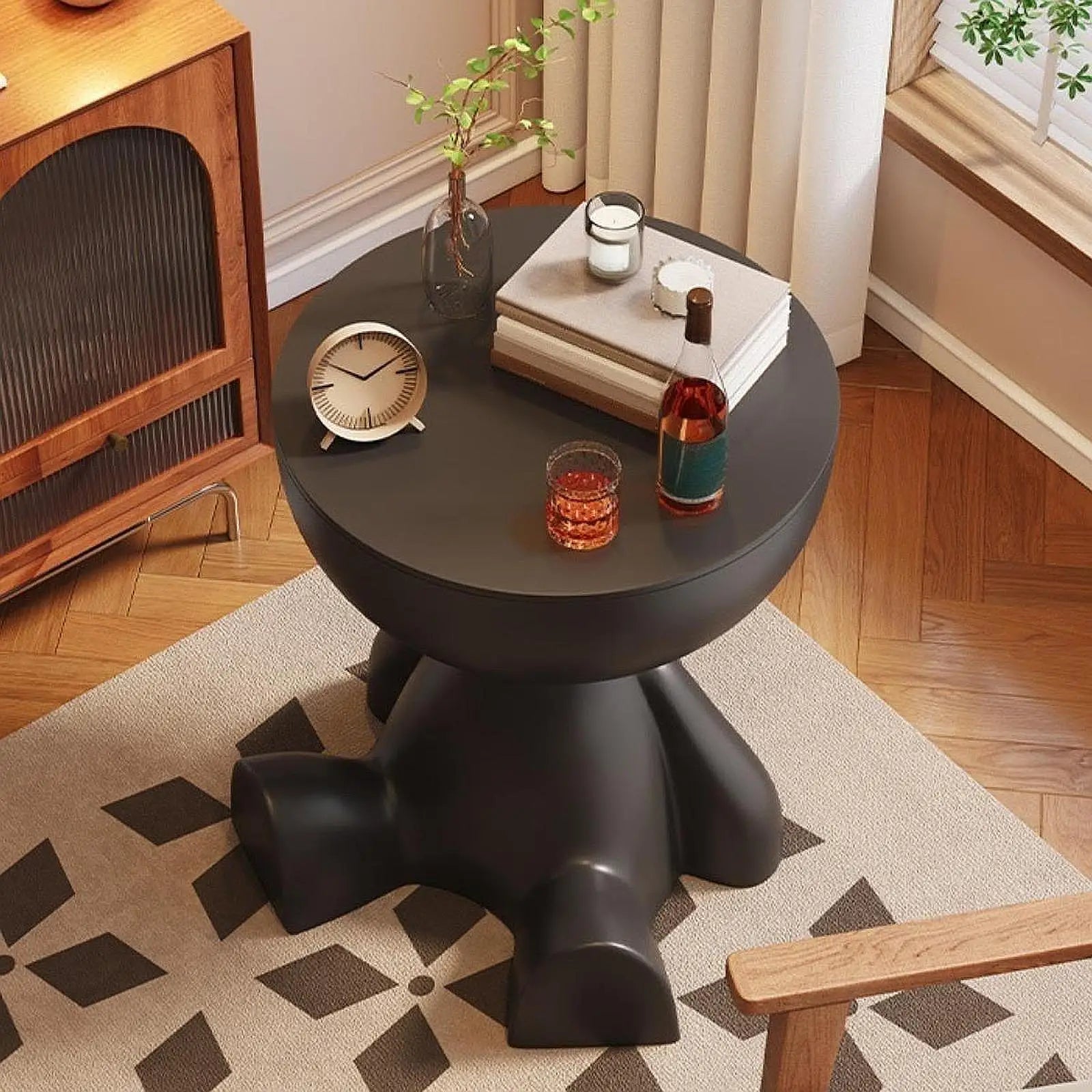 Mesa Lateral Criativa em Forma de Urso