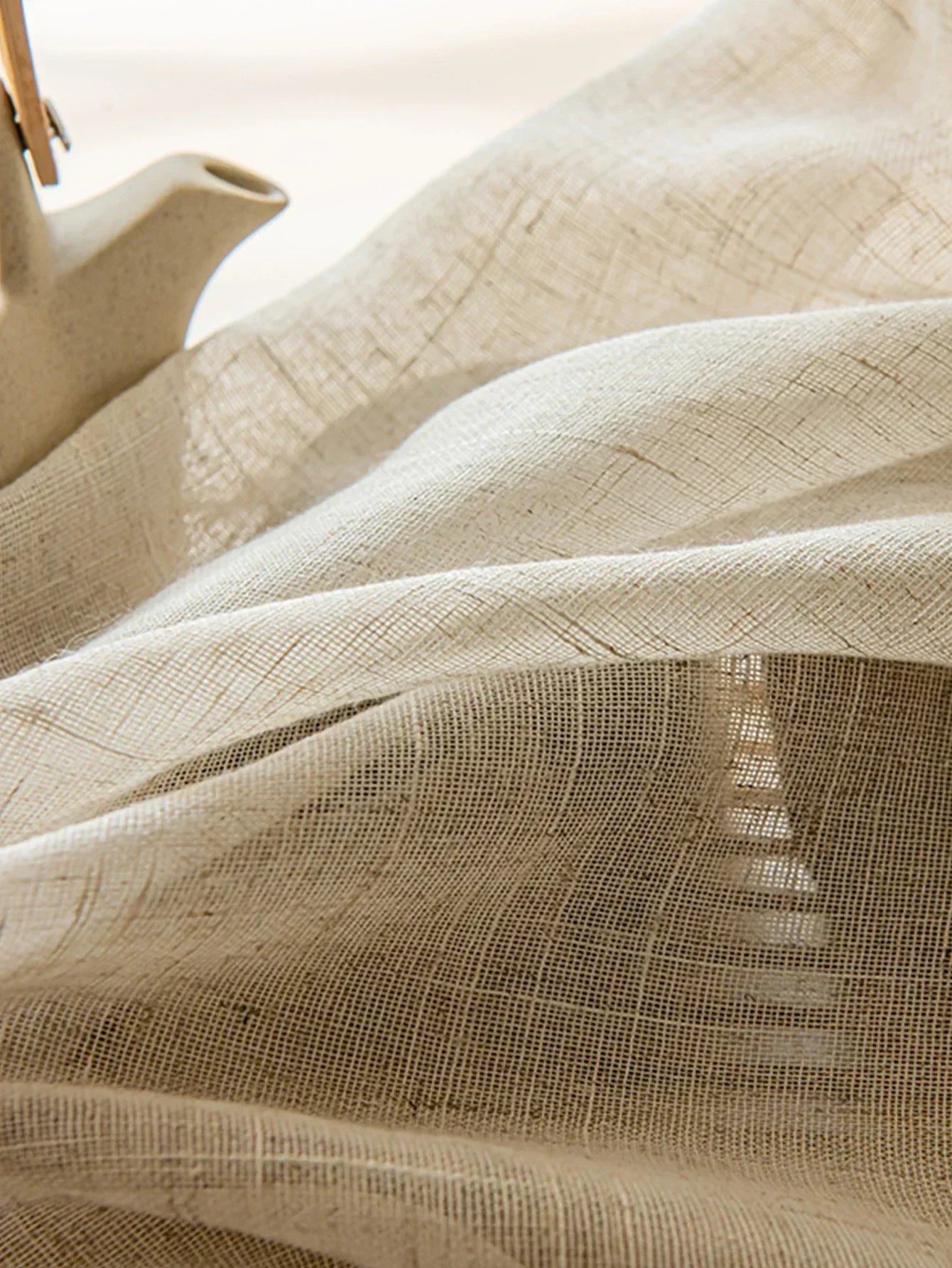 Linen and Polyester Curtain – Pastoral Style