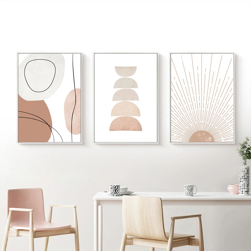 Quadro em Tela Abstrato – Estilo Moderno Boho