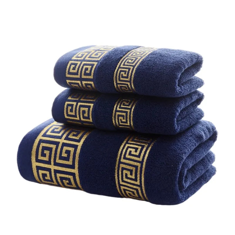 Conjunto de Toalhas de Algodão Jacquard