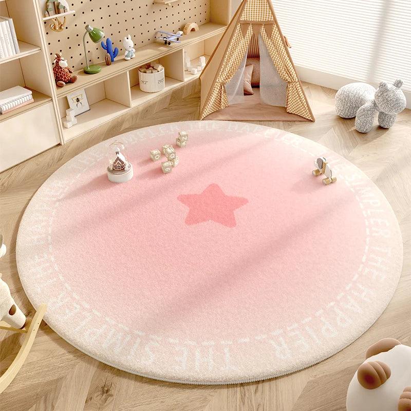 Round Star Rug for Kids