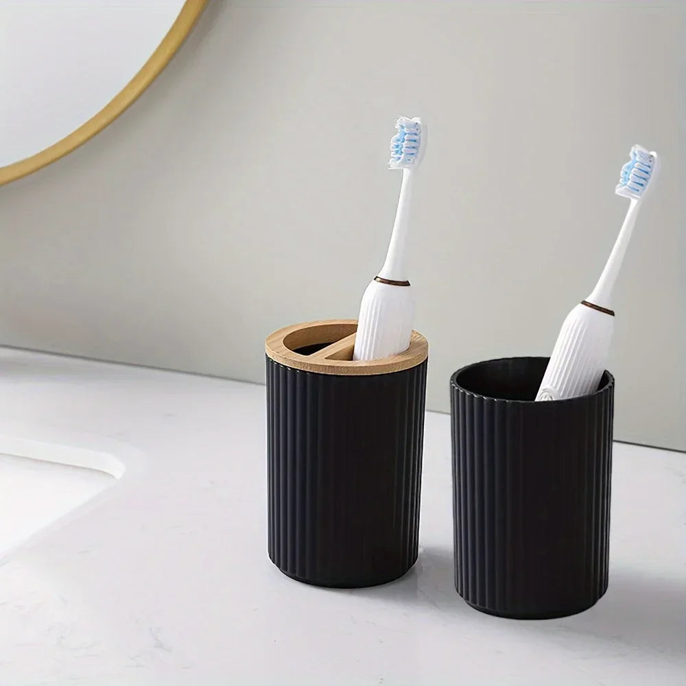 Bamboo and Stainless Steel Accessory Set