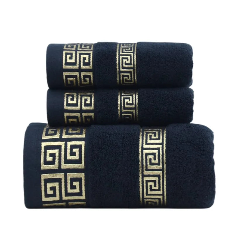 Conjunto de Toalhas de Algodão Jacquard