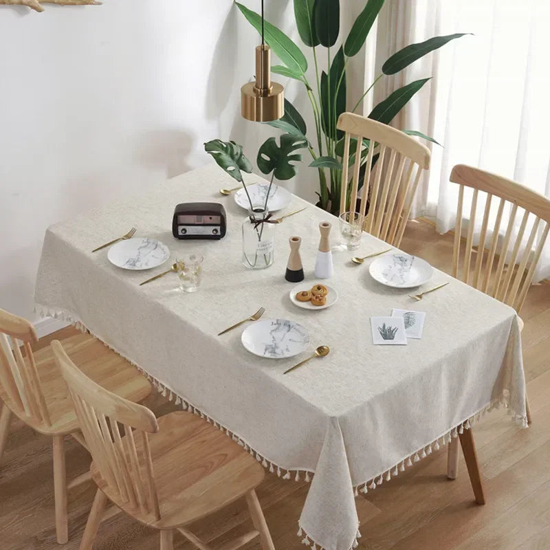Linen and Cotton Tablecloth