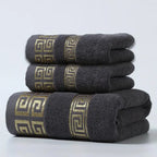 Conjunto de Toalhas de Algodão Jacquard