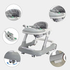 Voador 2 em 1 para Bebé – Voador com Bandeja de Alimentação Removível e Bandeja Musical (Sem Pilhas), Dobrável