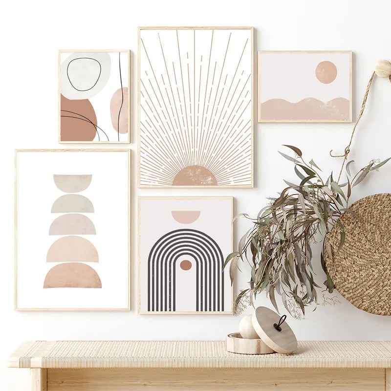 Quadro em Tela Abstrato – Estilo Moderno Boho