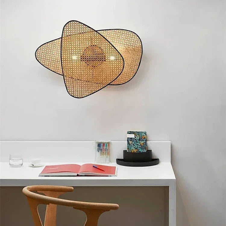 Modern LED Pendant in Handcrafted Rattan