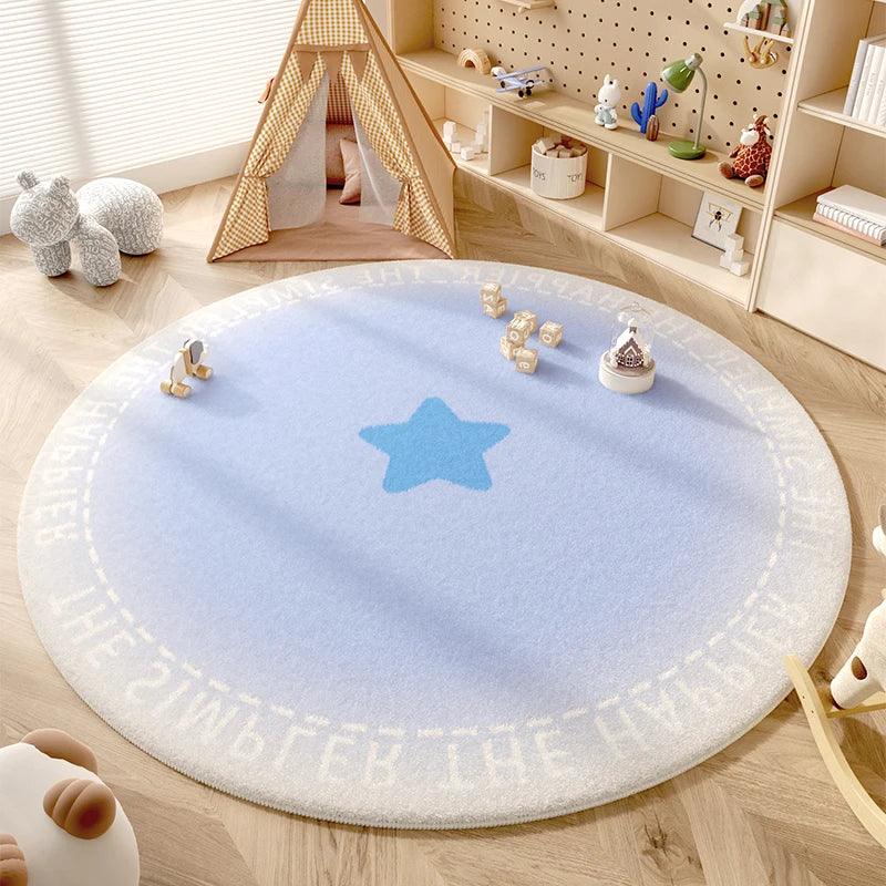 Round Star Rug for Kids