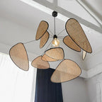 Modern LED Pendant in Handcrafted Rattan