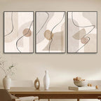 Quadro Abstrato Boho Bege