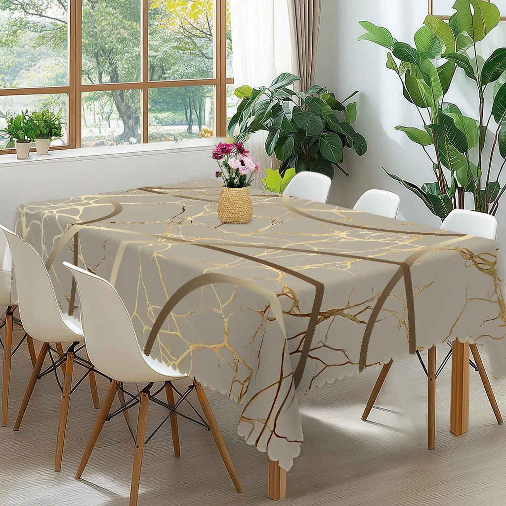 Toalha de Mesa Impermeável e Anti-manchas – Estilo Moderno