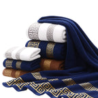 Conjunto de Toalhas de Algodão Jacquard