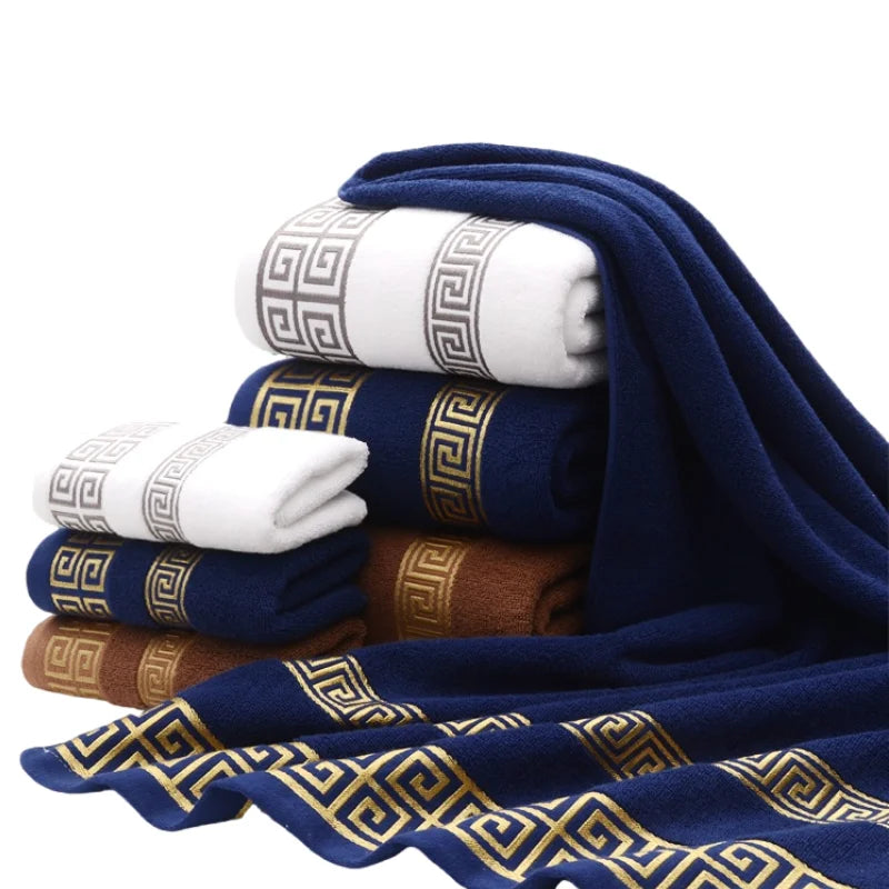 Conjunto de Toalhas de Algodão Jacquard