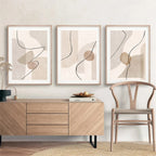 Quadro Abstrato Boho Bege