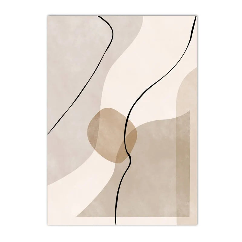 Quadro Abstrato Boho Bege