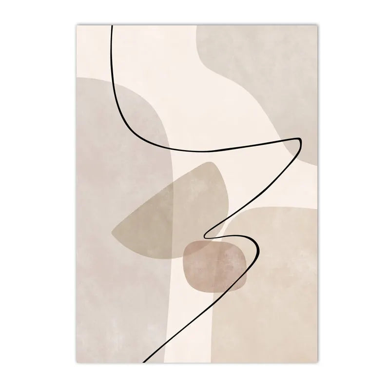 Quadro Abstrato Boho Bege