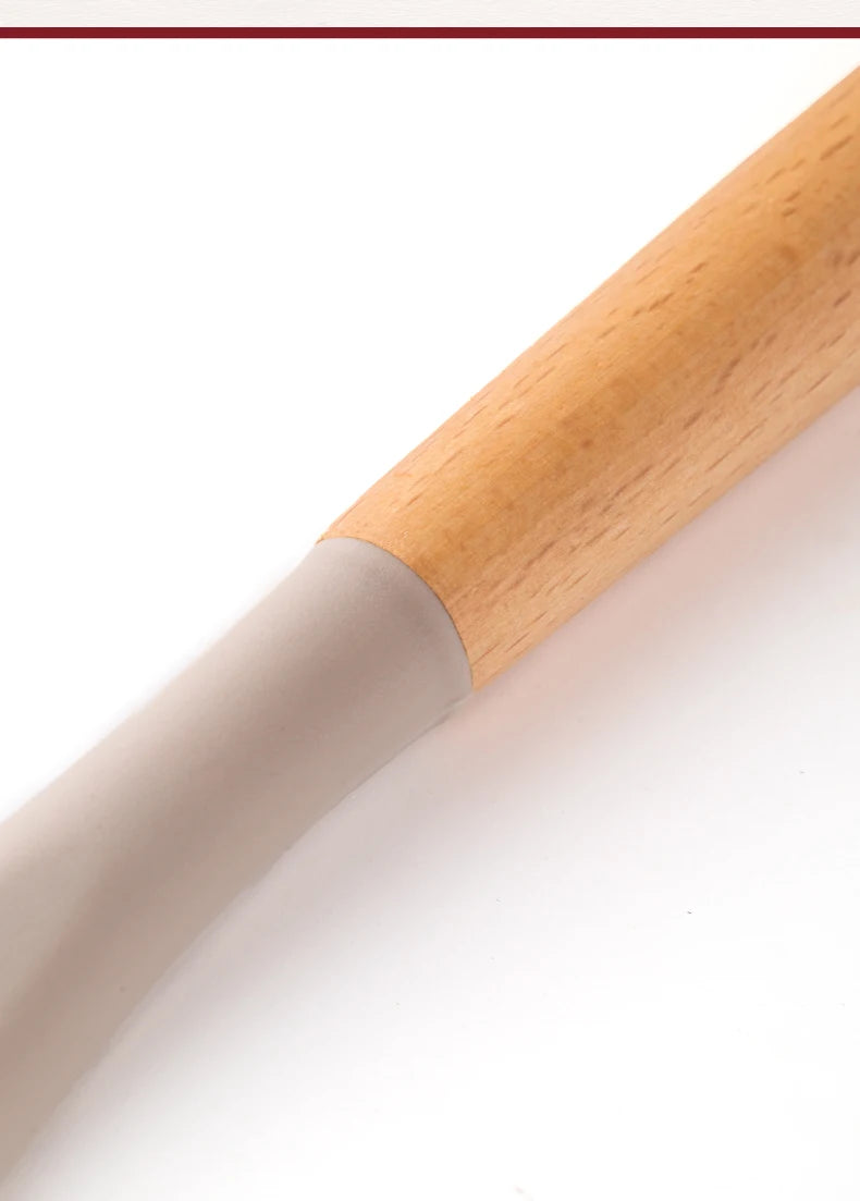 Conjunto de Utensílios de Cozinha em Silicone – 12 Peças com Cabos de Madeira