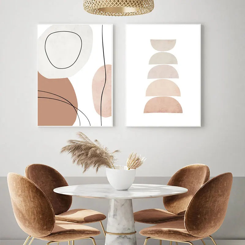 Quadro em Tela Abstrato – Estilo Moderno Boho