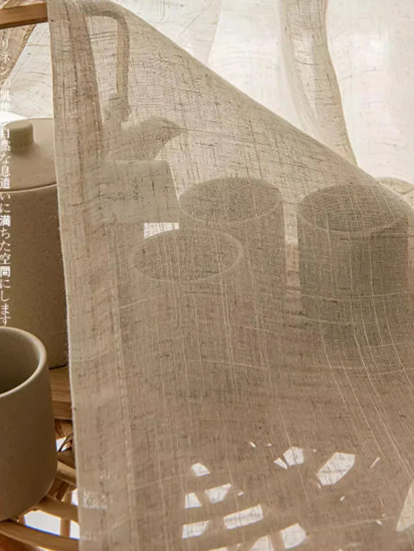 Linen and Polyester Curtain – Pastoral Style