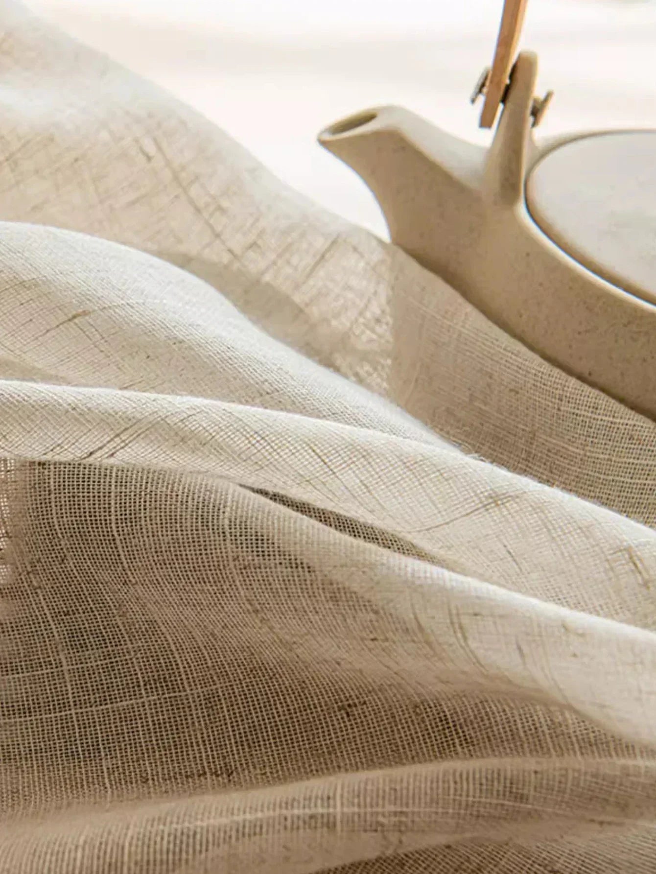 Linen and Polyester Curtain – Pastoral Style
