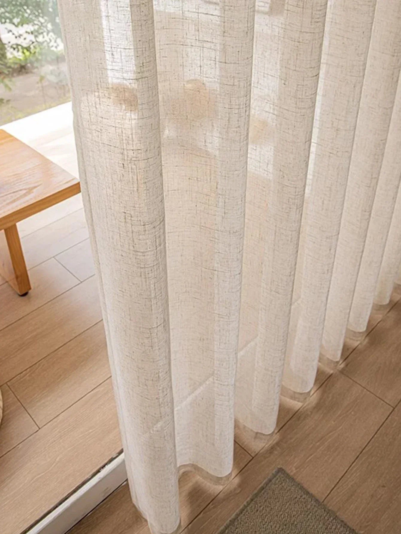 Linen and Polyester Curtain – Pastoral Style